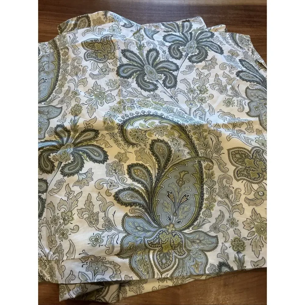 Pottery‎ Barn CHARLIE Floral Paisley Full/Queen Duvet + One Sham Organic Cotton